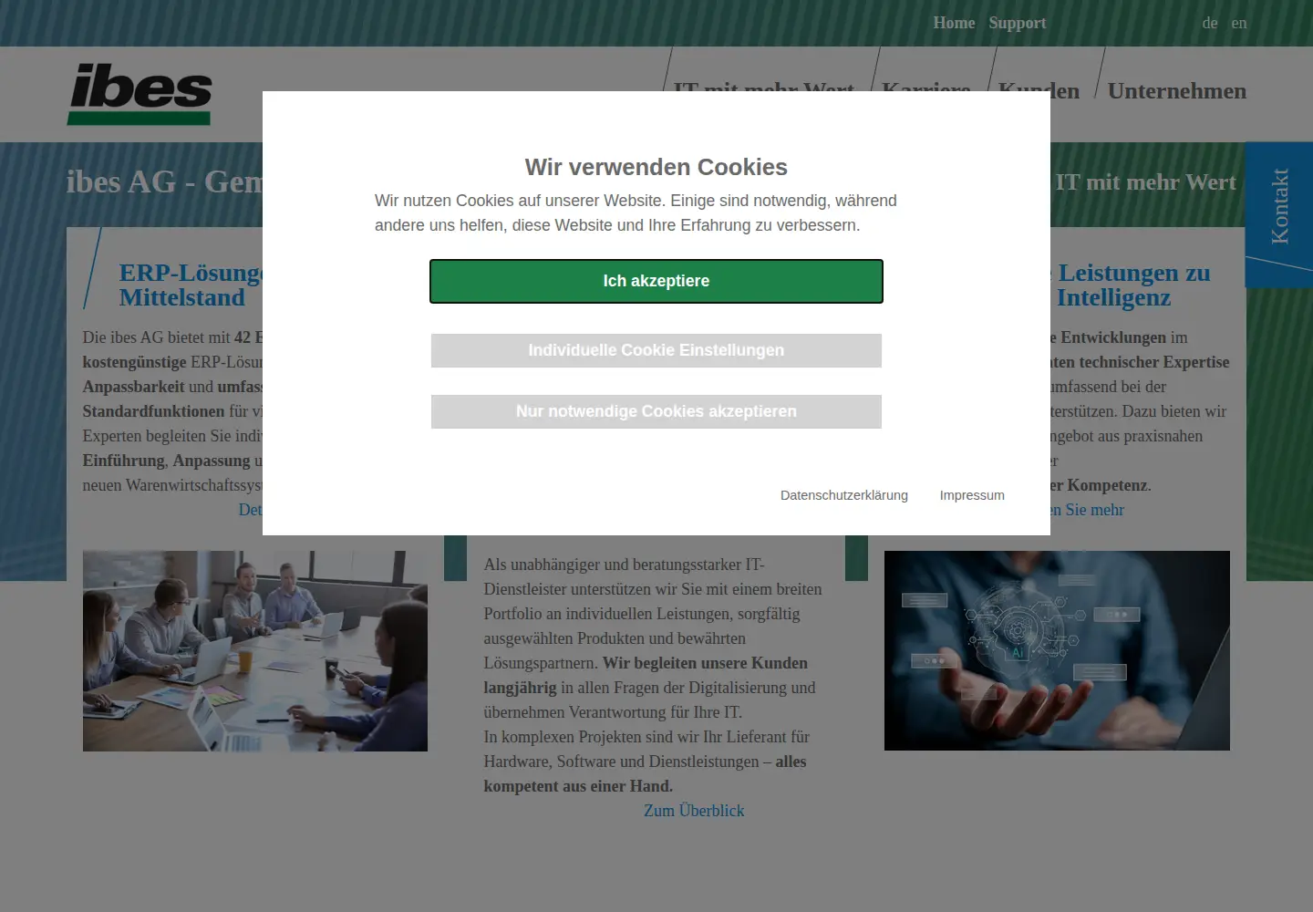 Screenshot of ibes.ag