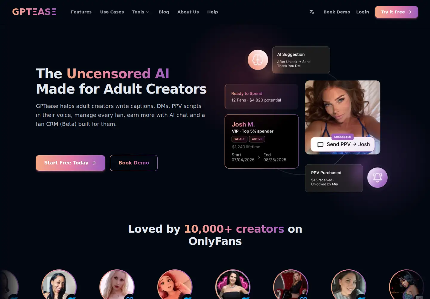 Screenshot of gptease.ai