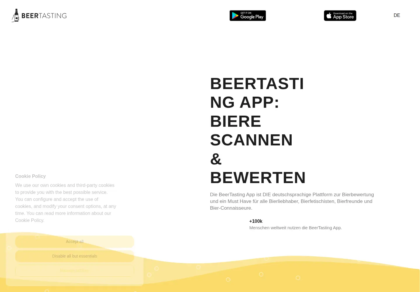 Screenshot of beertasting.app