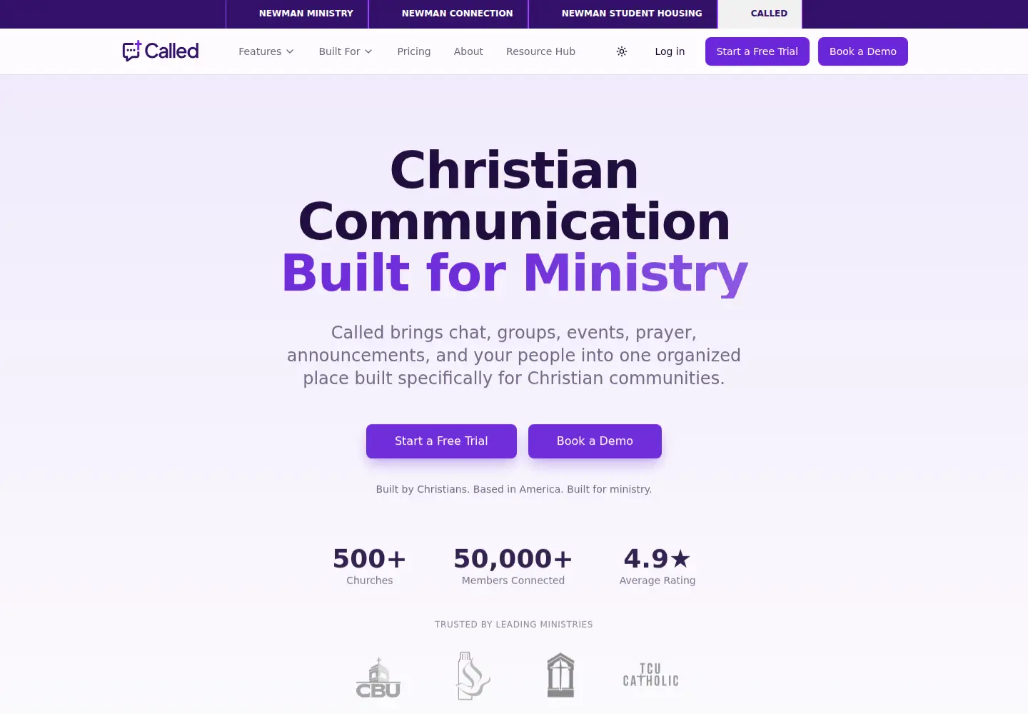 Captured homepage of called.app in the current scan
