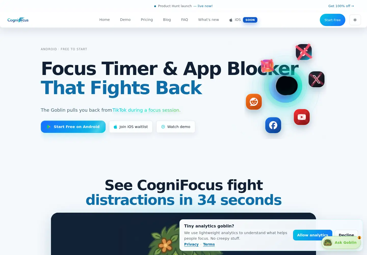 Captured homepage of cognifocus.app in the current scan