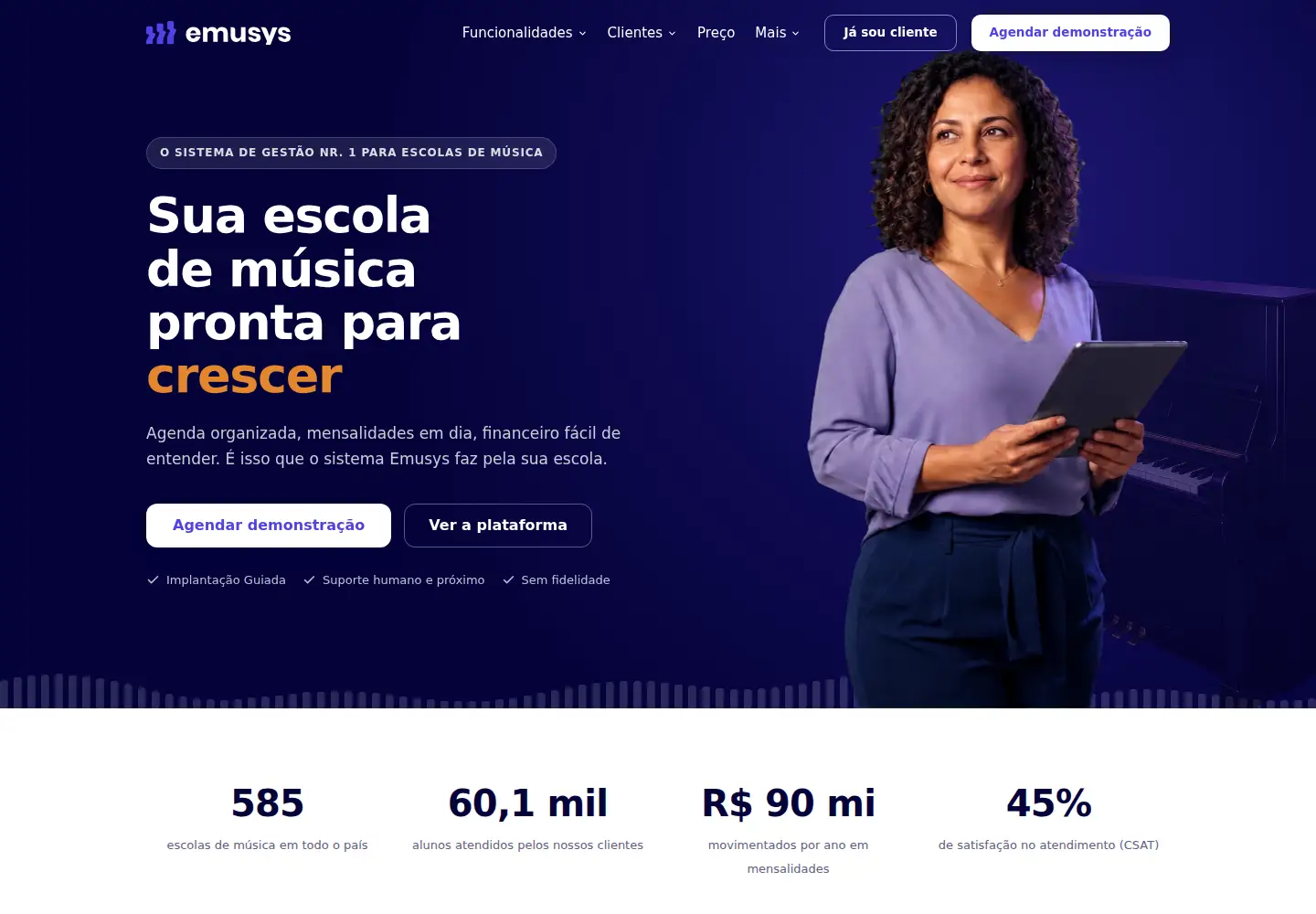 Captured homepage of emusys.com.br in the current scan