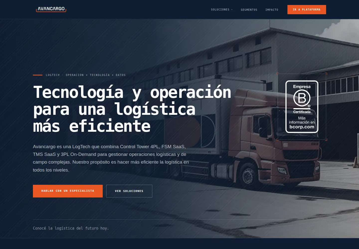 Screenshot of avancargo.com