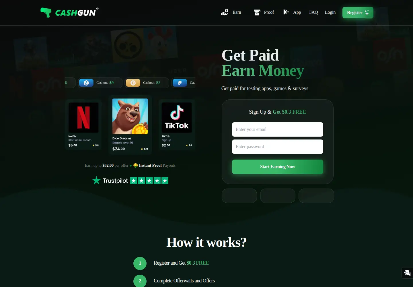 Screenshot of cashgun.com