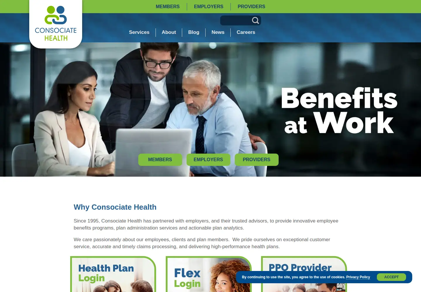 Screenshot of consociatehealth.com