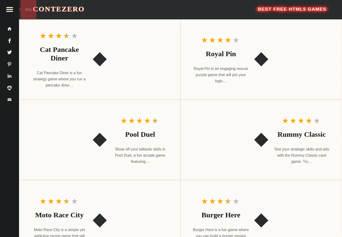 Screenshot of contezero.com