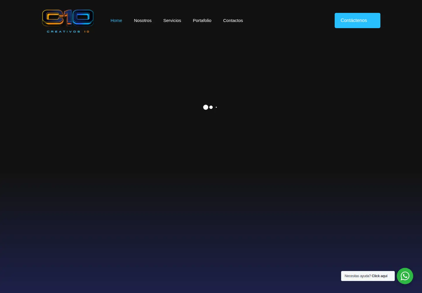Captured homepage of creativos10.com in the current scan