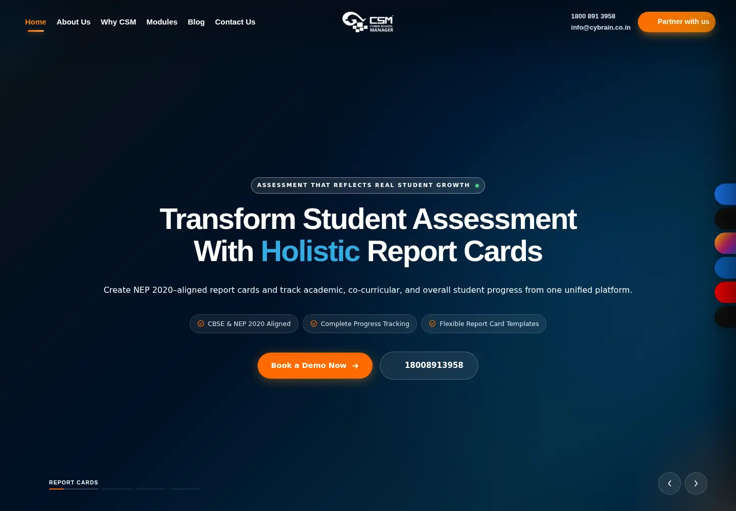 Screenshot of cyberschoolmanager.com