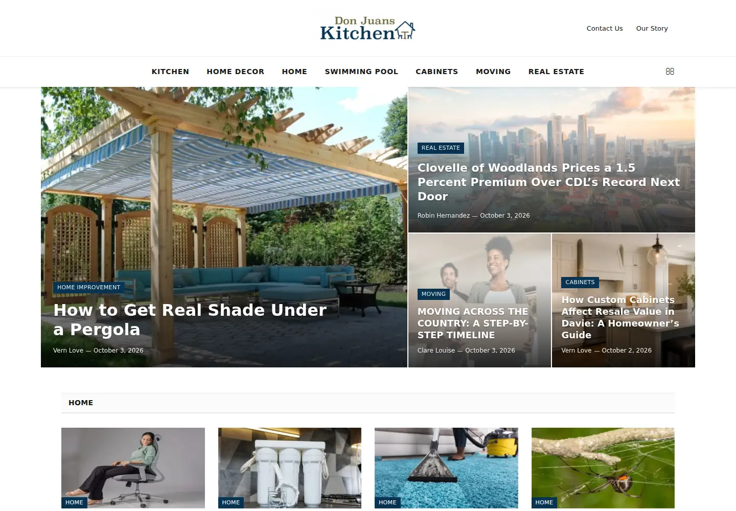 Captured homepage of donjuanskitchen.com in the current scan
