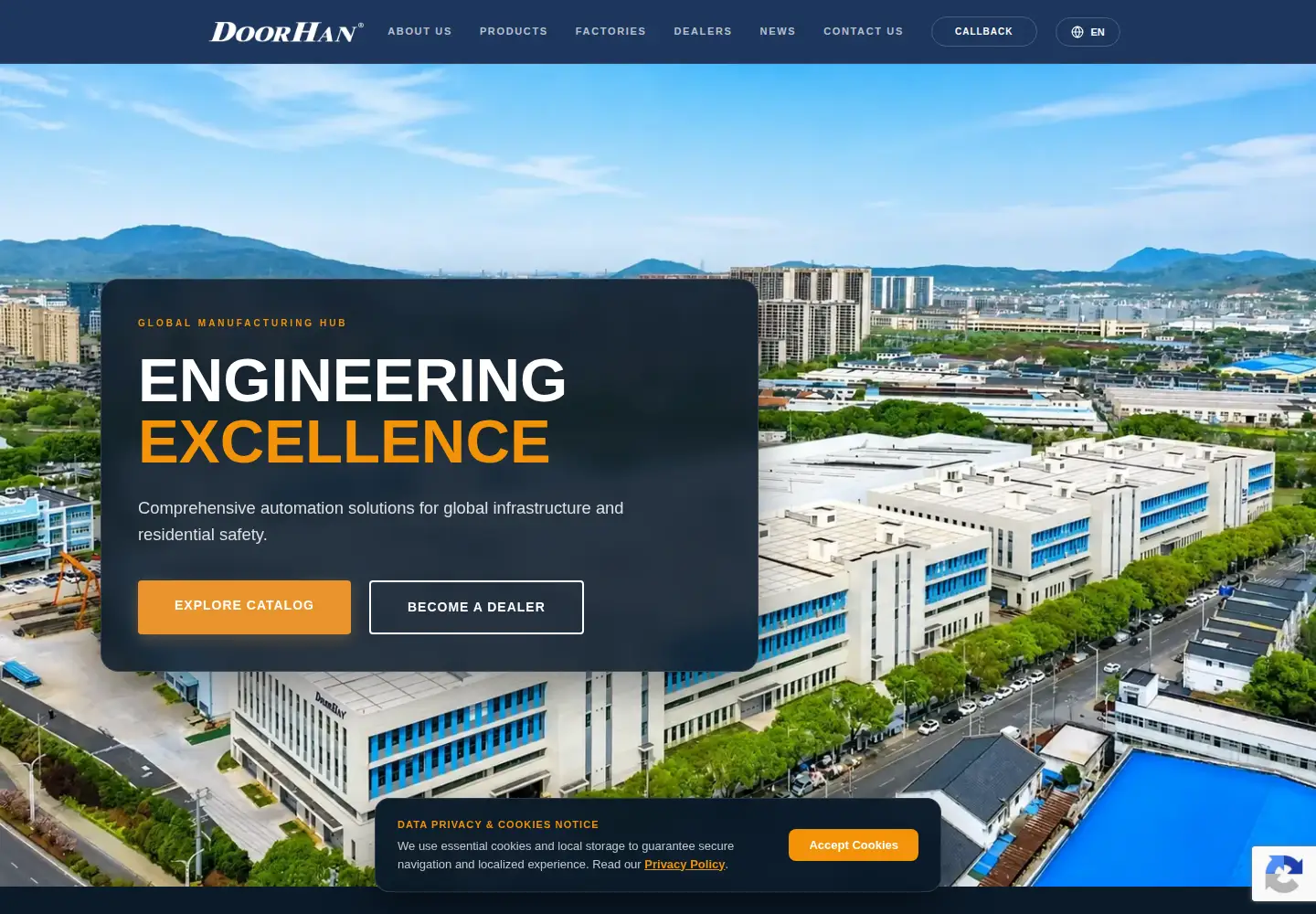 Screenshot of doorhan.com