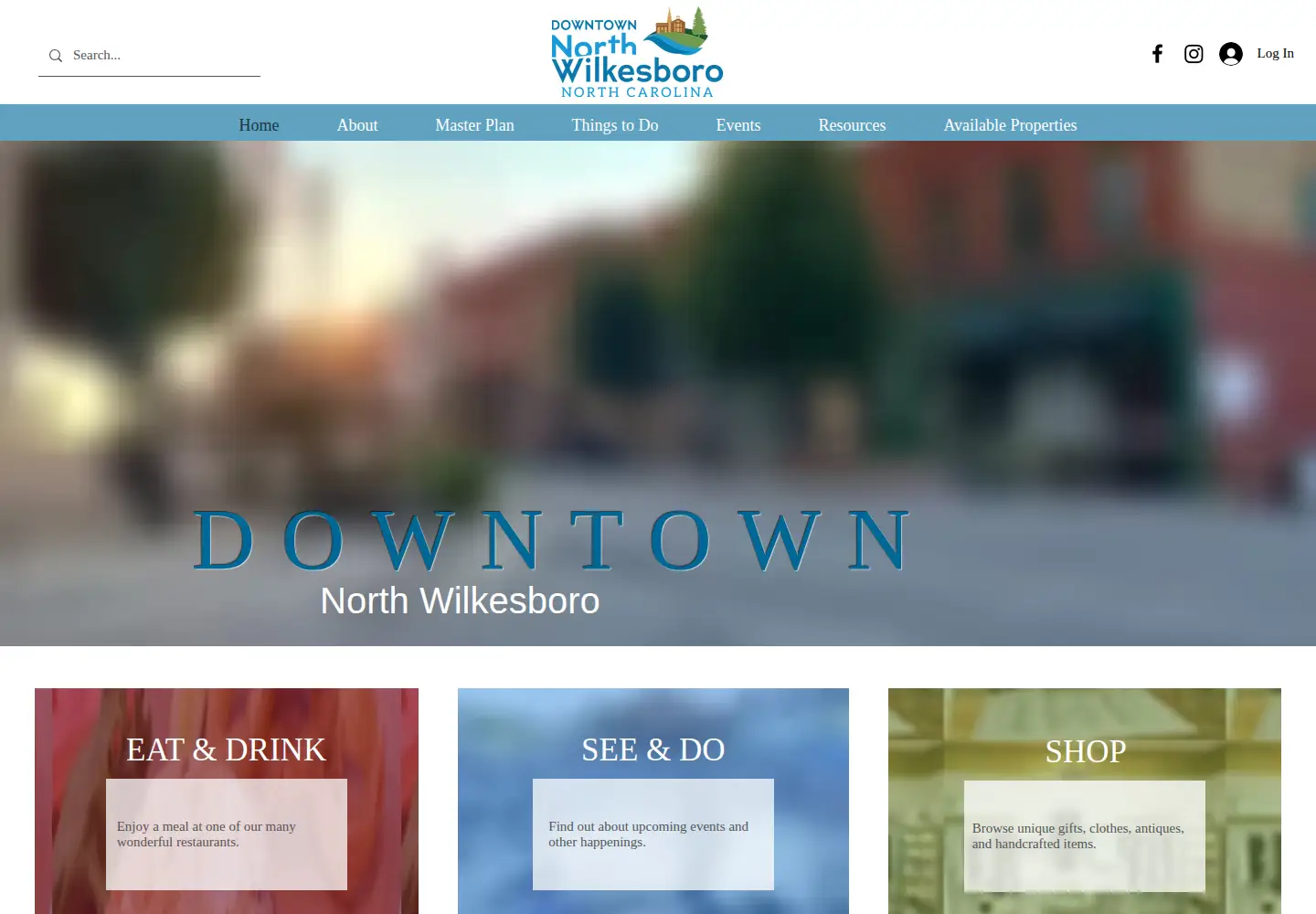 Screenshot of downtownnorthwilkesboro.com