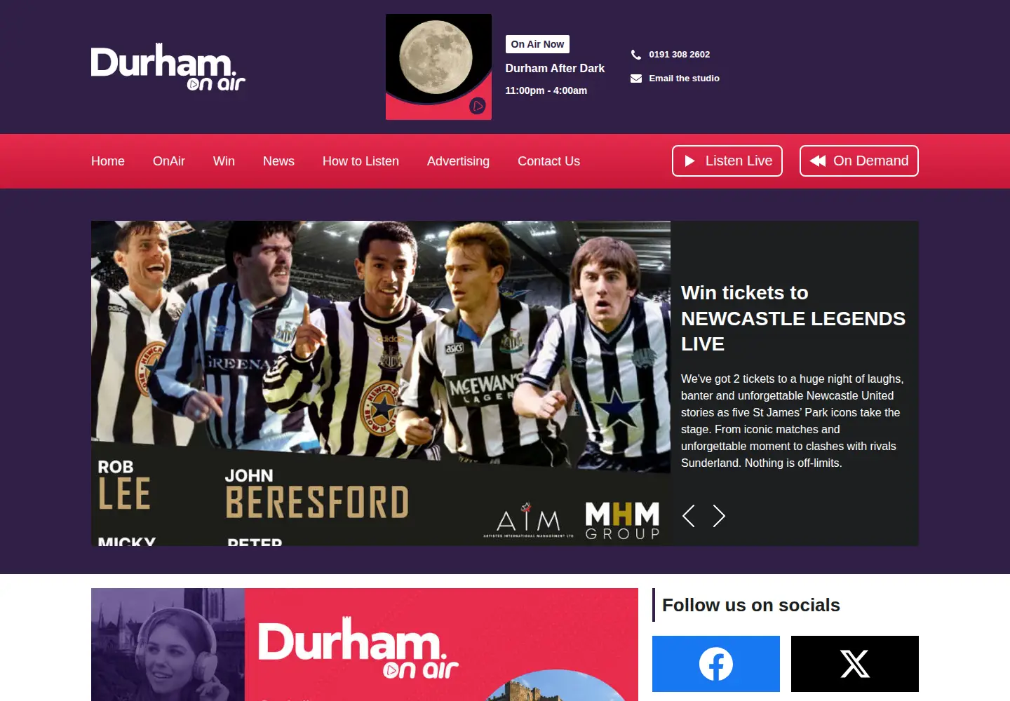 Screenshot of durhamonair.com