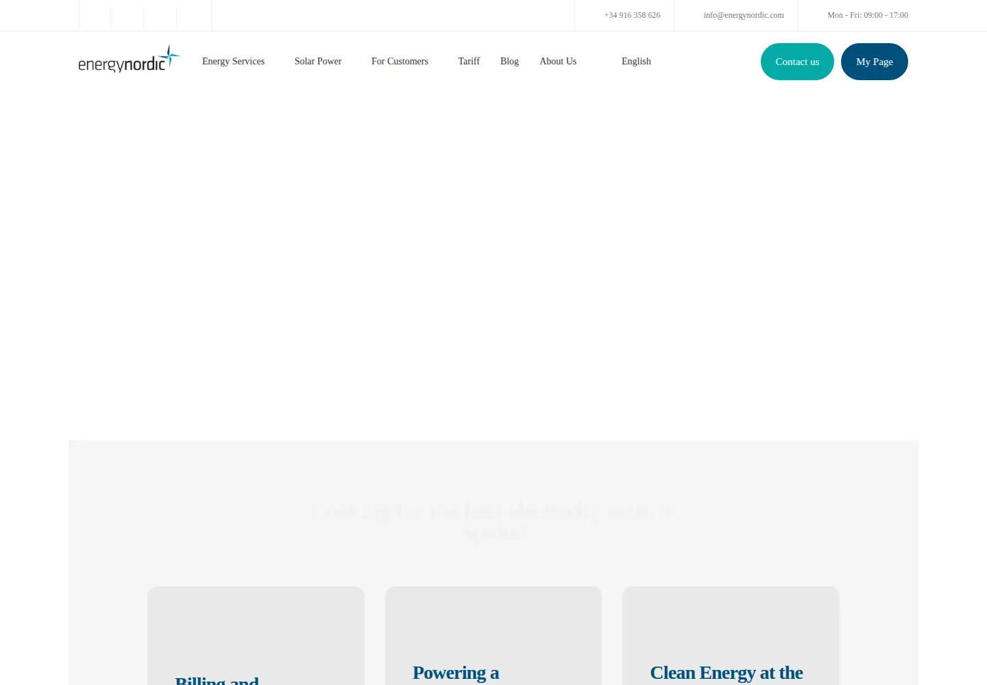 Screenshot of energynordic.com