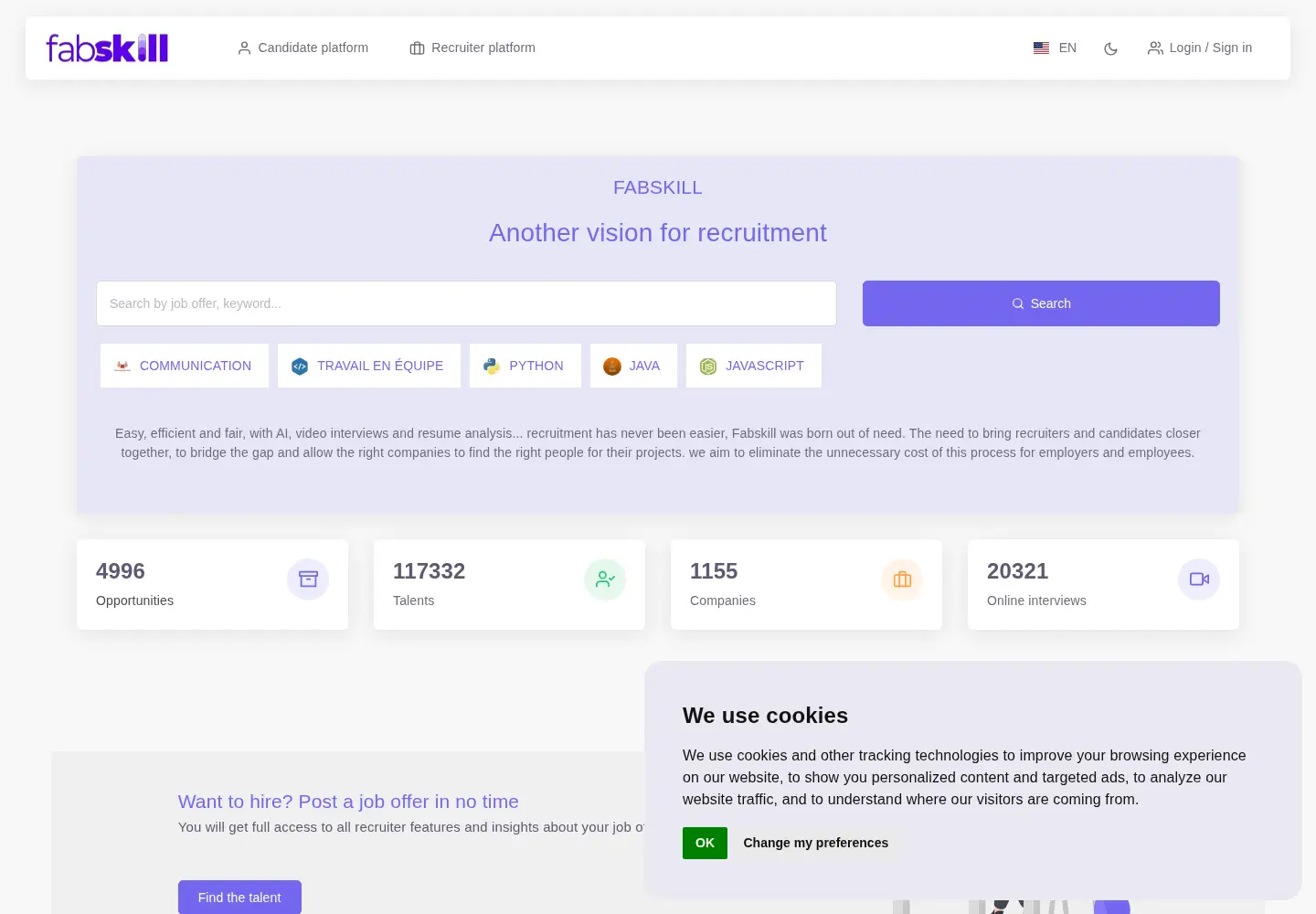 Screenshot of fabskill.com