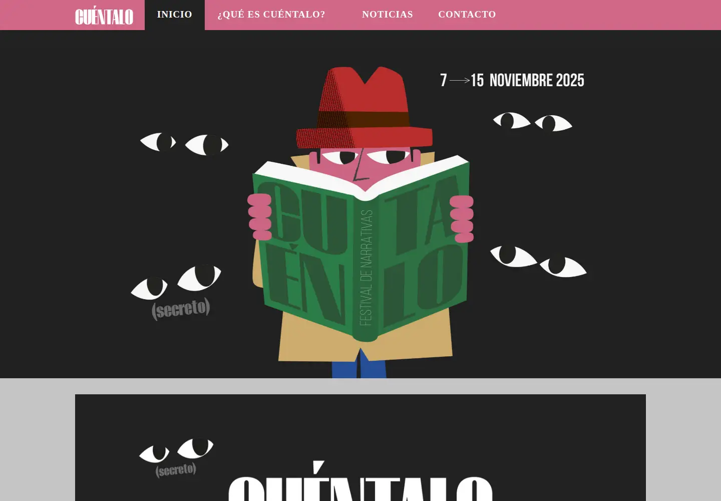 Captured homepage of festivalcuentalo.com in the current scan