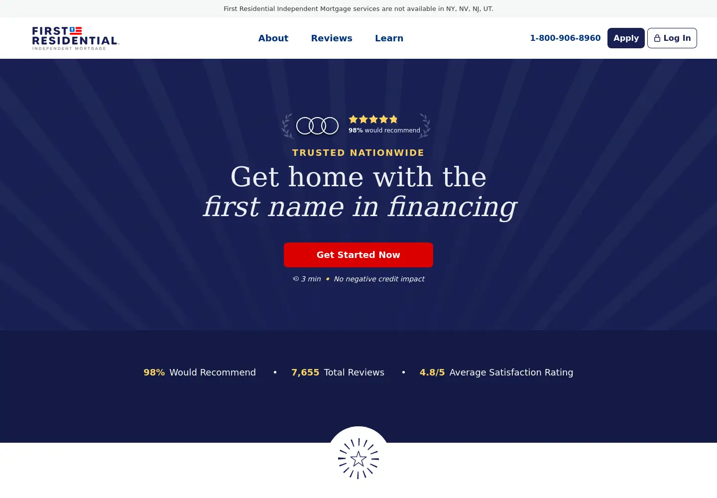 Screenshot of firstresidential.com