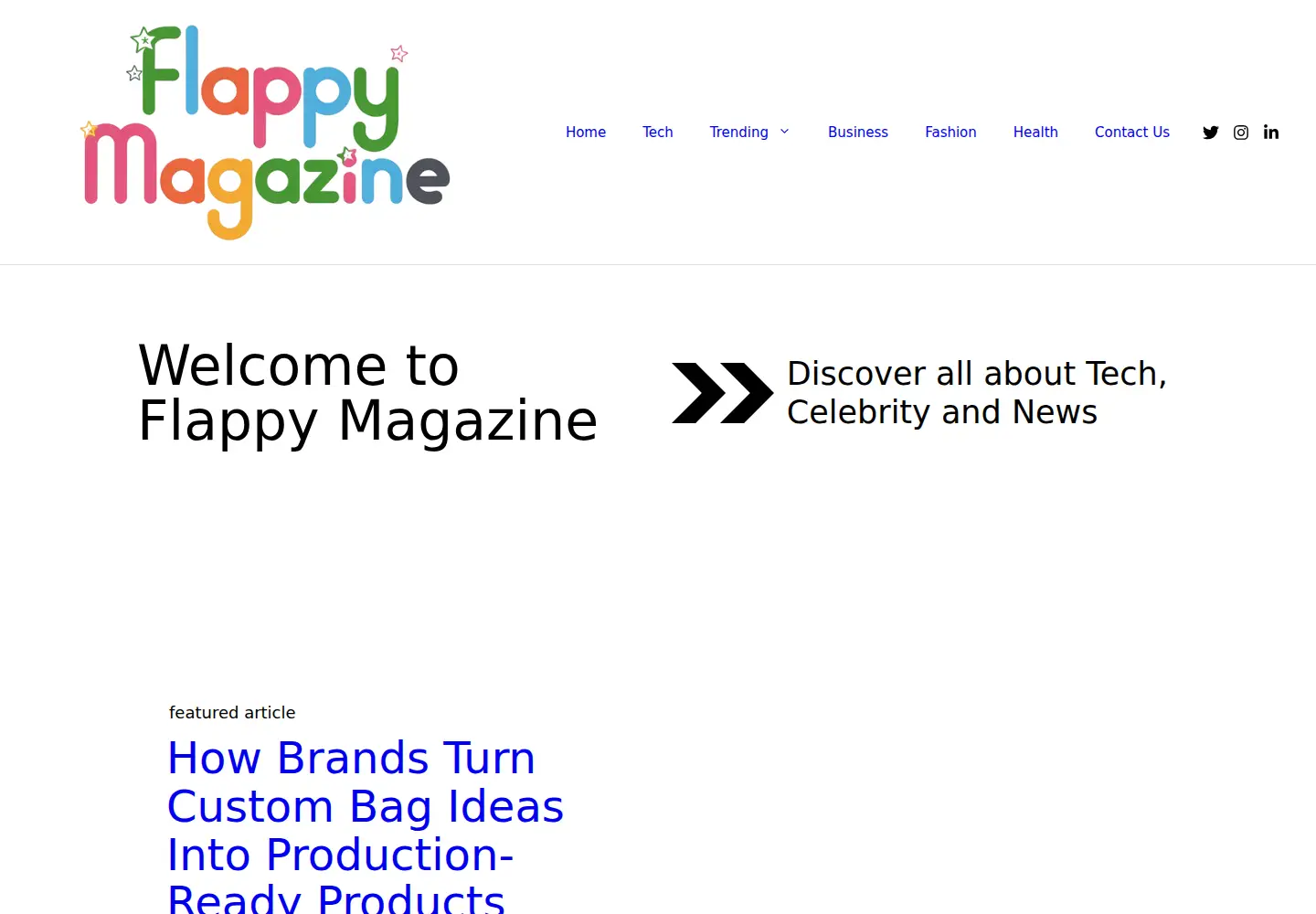 Screenshot of flappymagazine.com