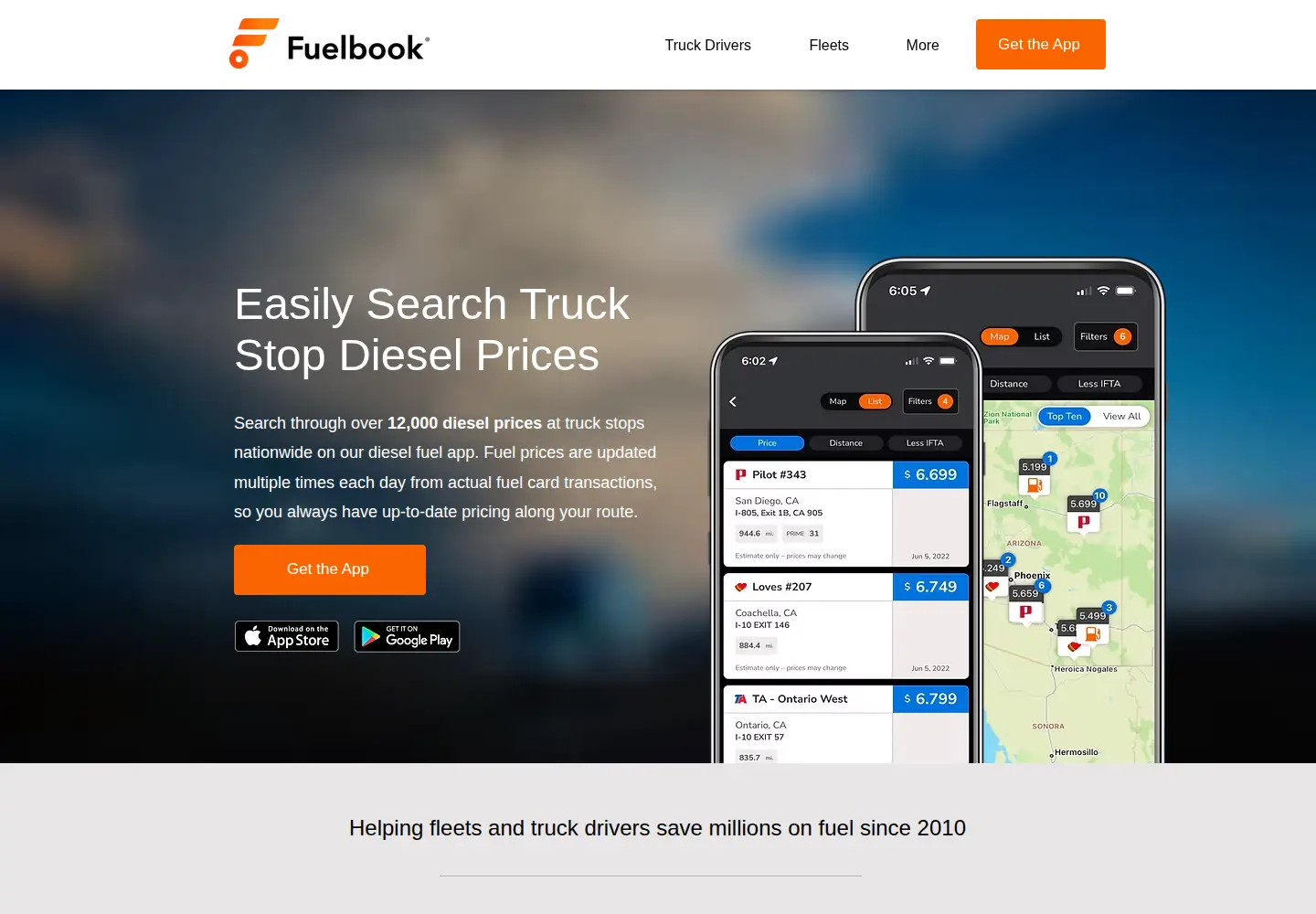 Screenshot of fuelbook.com