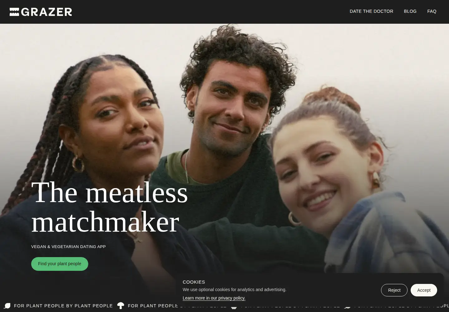 Screenshot of grazerapp.com