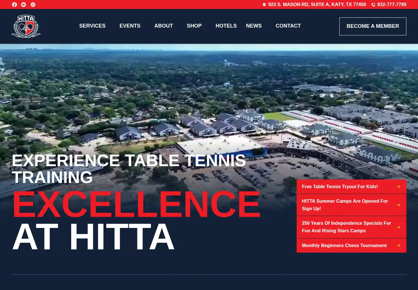Captured homepage of hittacademy.com in the current scan