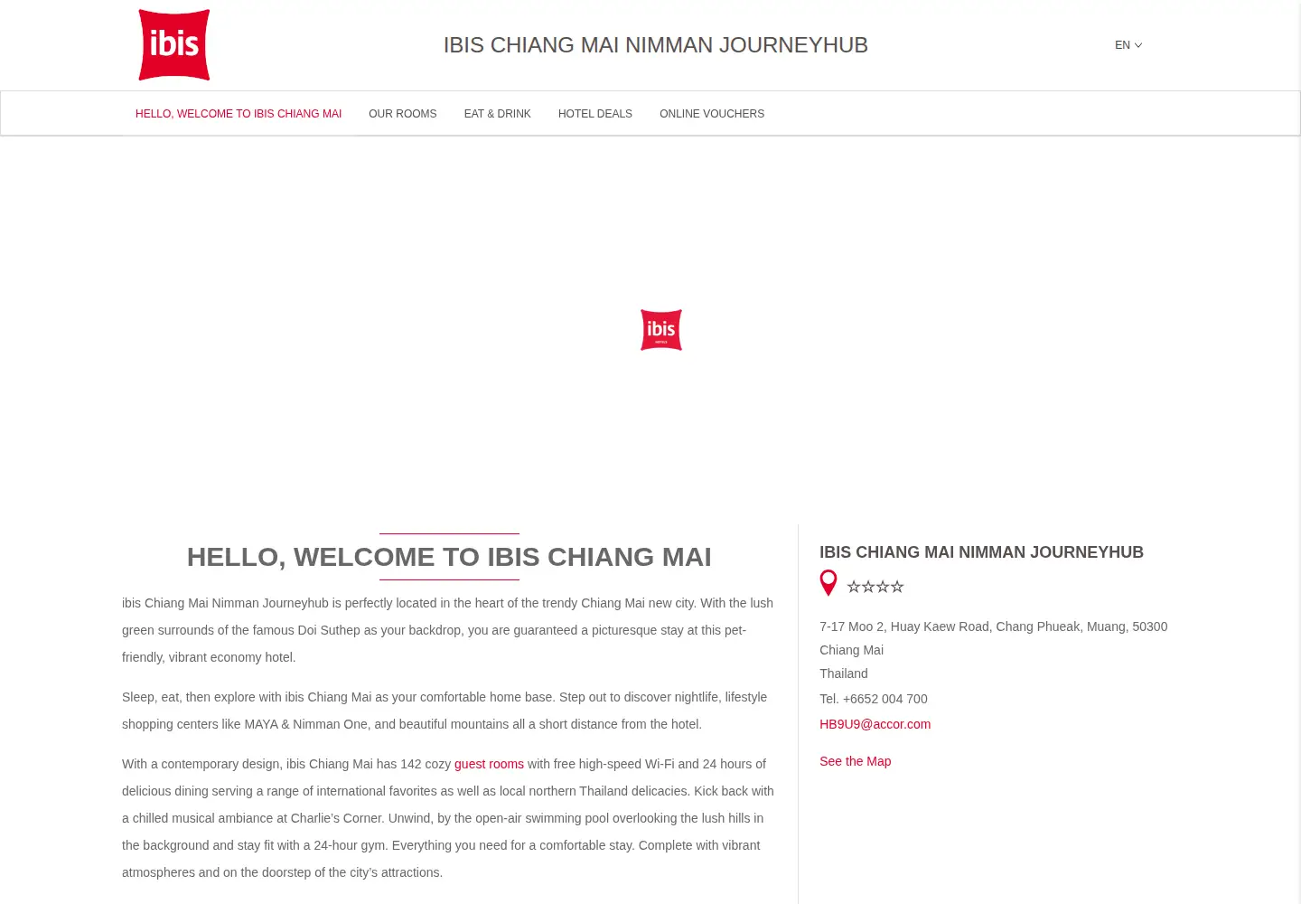 Captured homepage of ibischiangmai.com in the current scan
