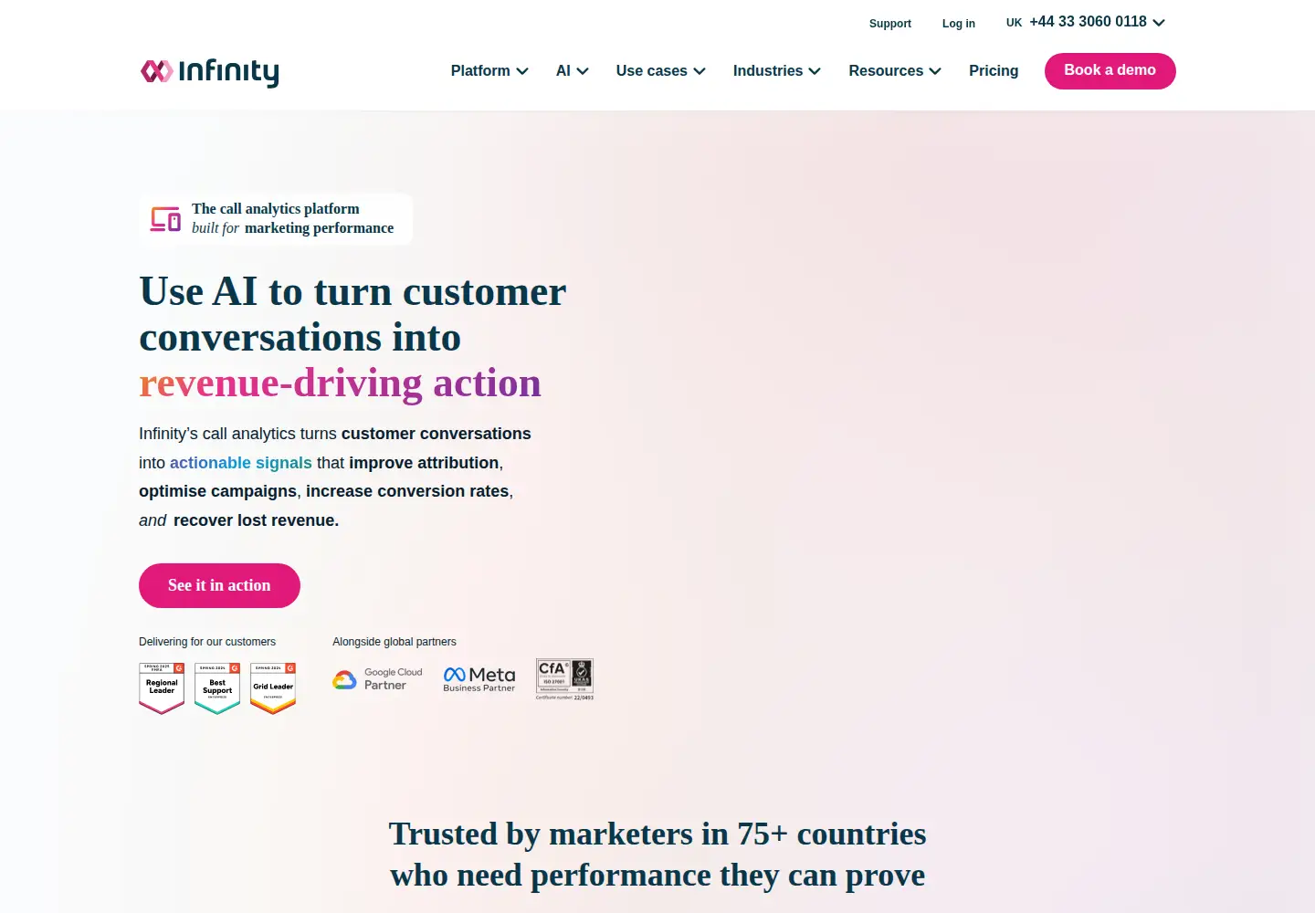 Screenshot of infinitycloud.com