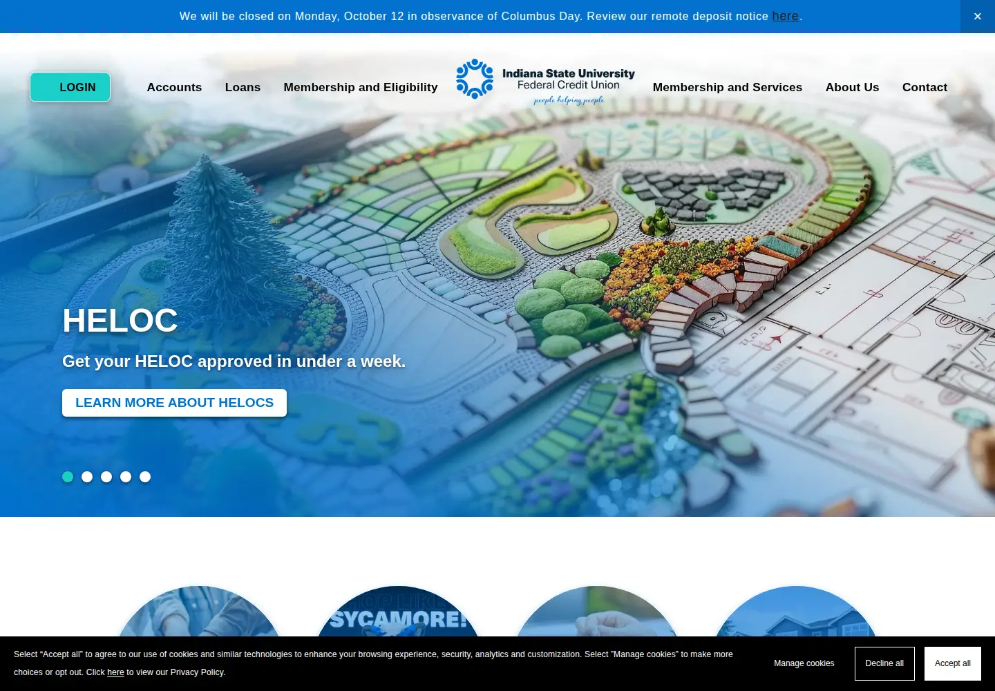 Captured homepage of isucreditunion.com in the current scan