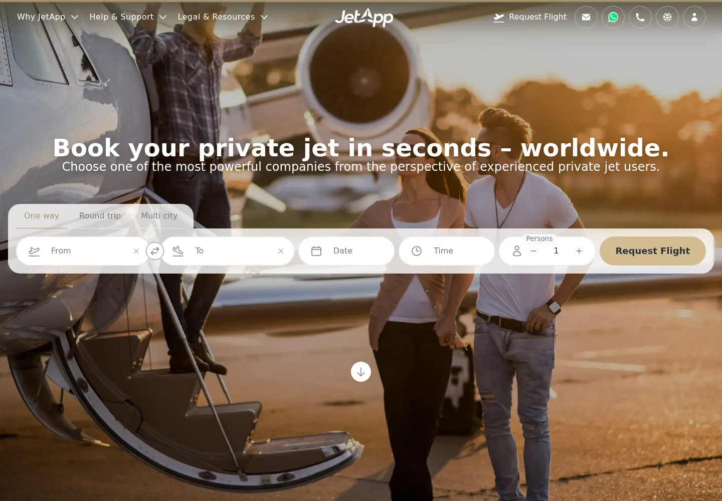 Captured homepage of jetapp.com in the current scan