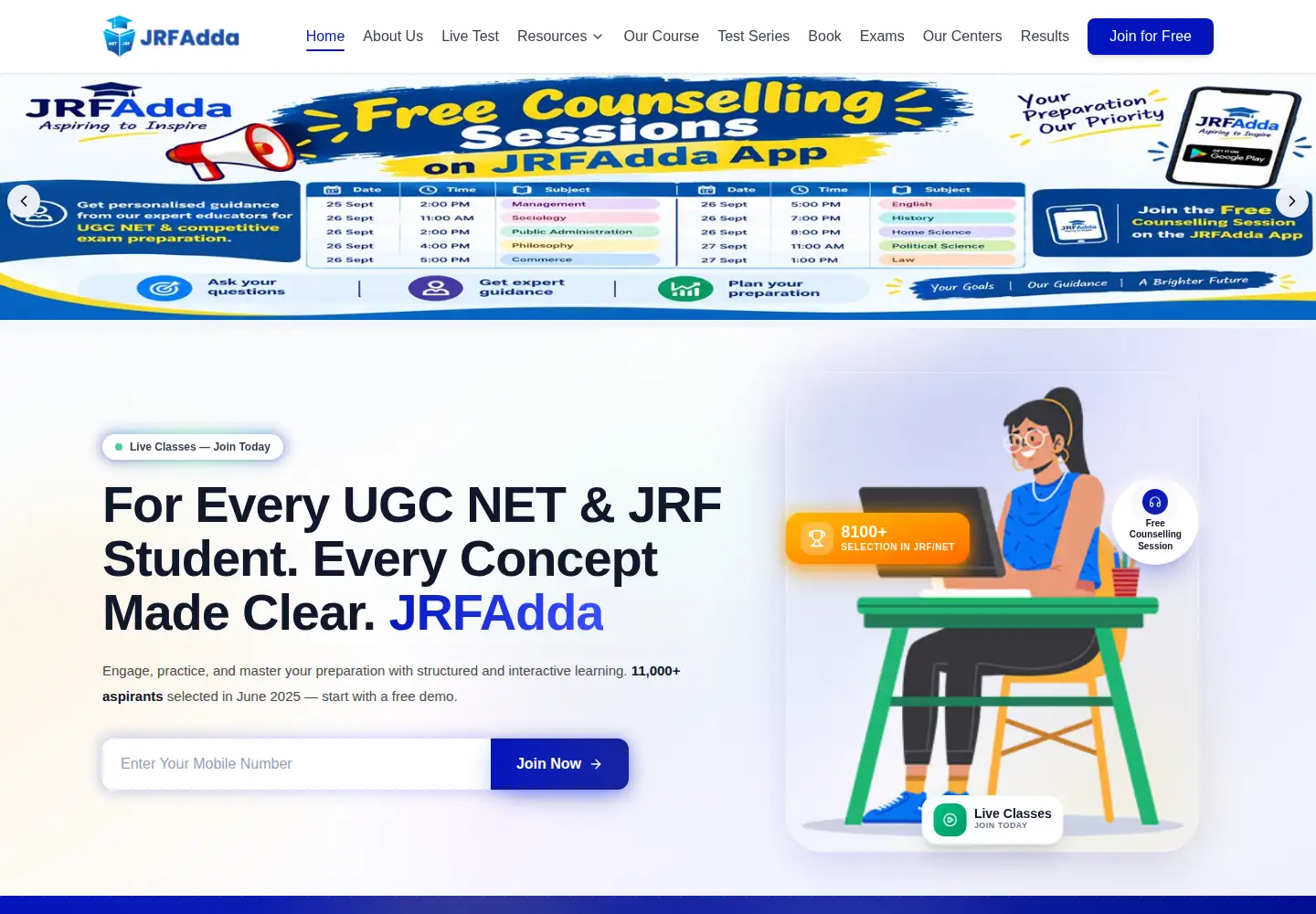 Screenshot of jrfadda.com