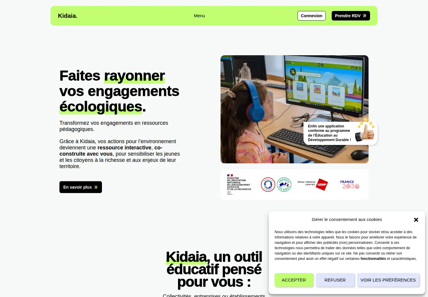 Screenshot of kidaia.com