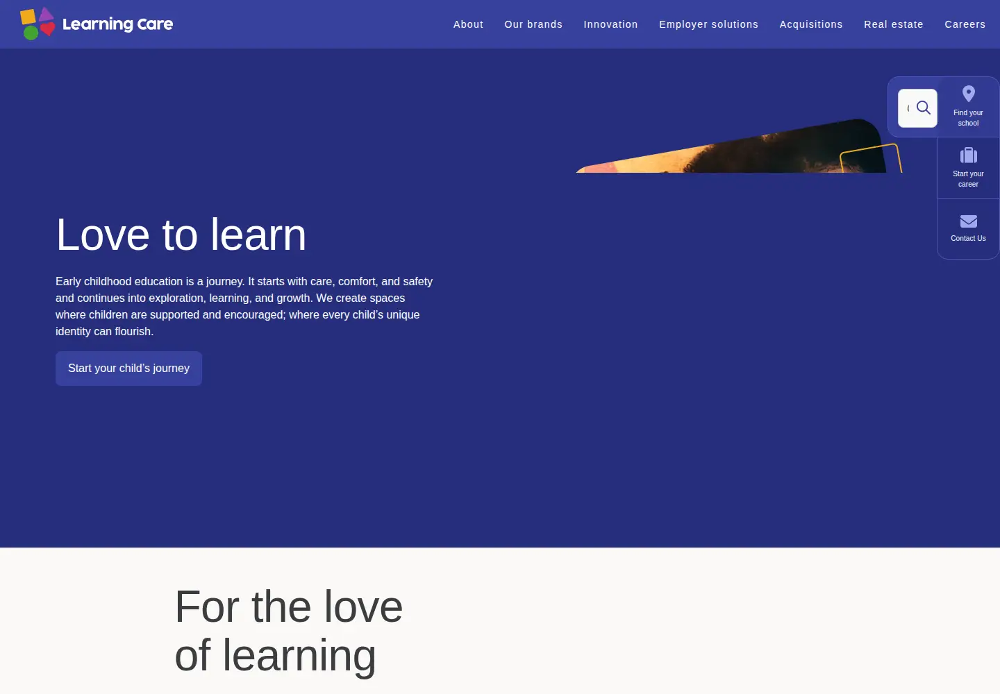 Screenshot of learningcare.com