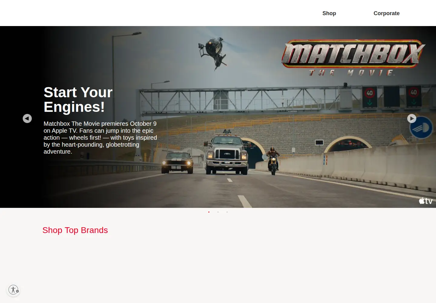 Captured homepage of mattelsupport.com in the current scan