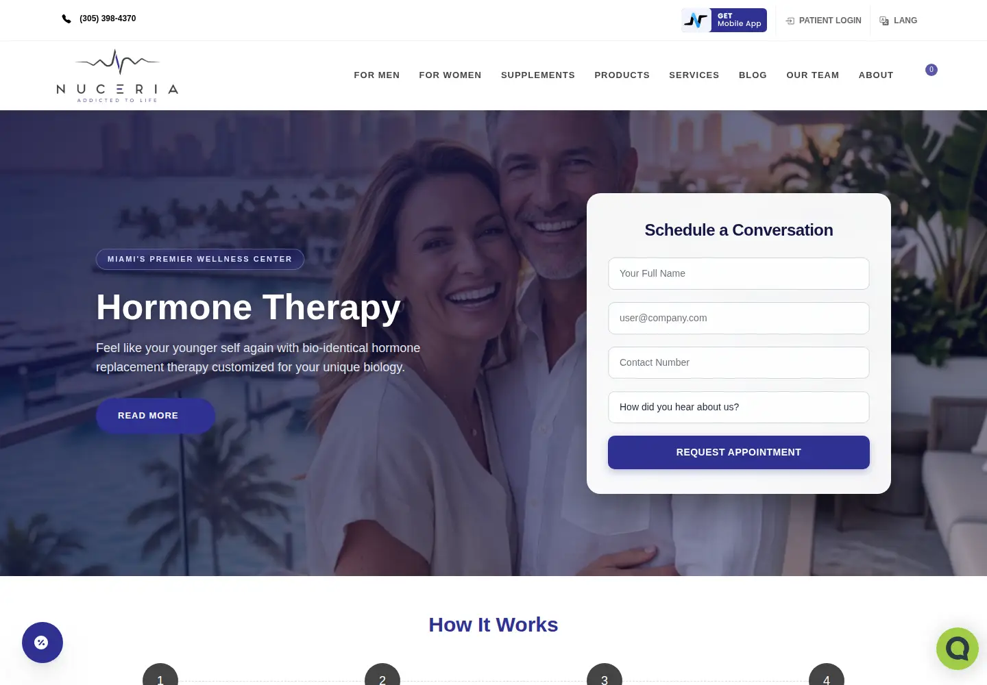 Screenshot of mynuceria.com