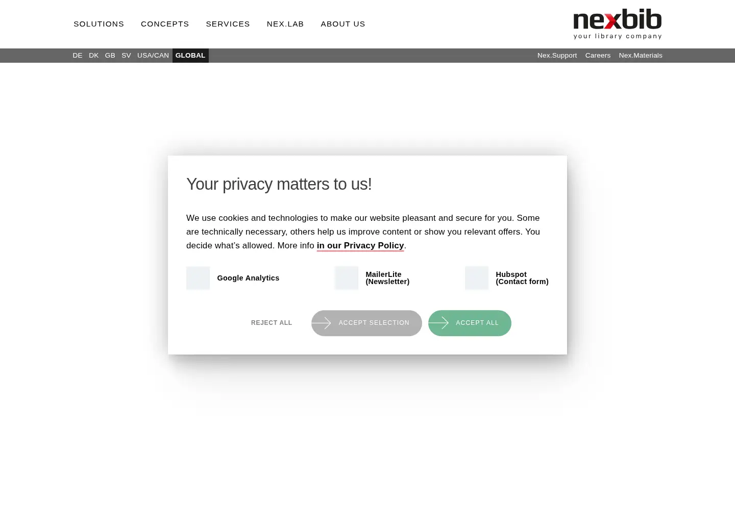 Screenshot of nexbib.com