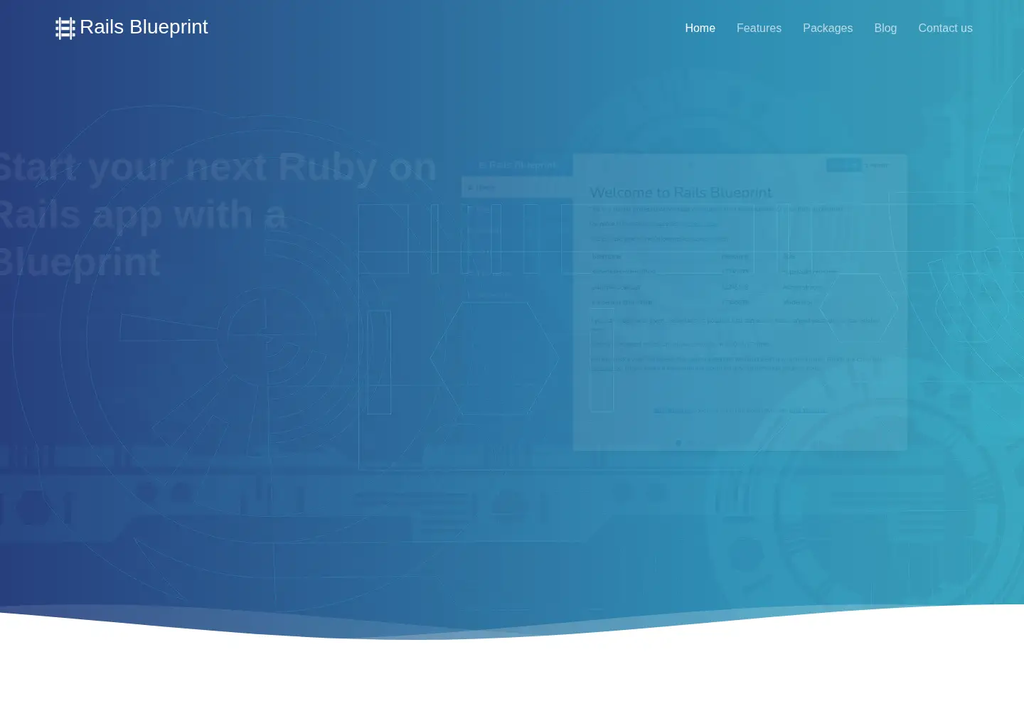 Screenshot of railsblueprint.com