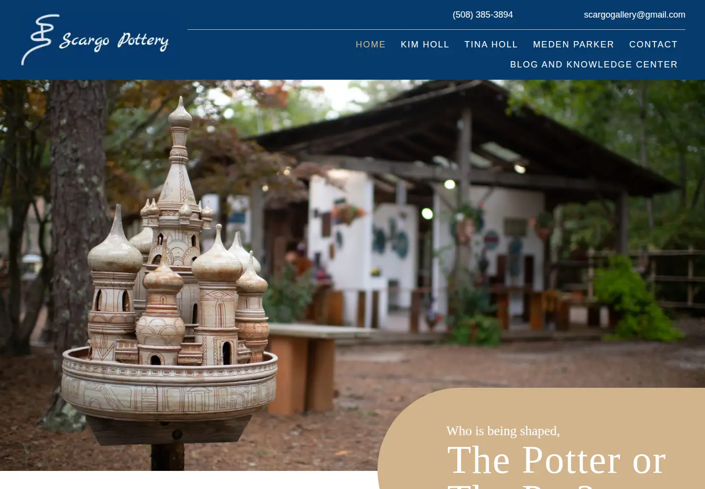 Screenshot of scargopottery.com