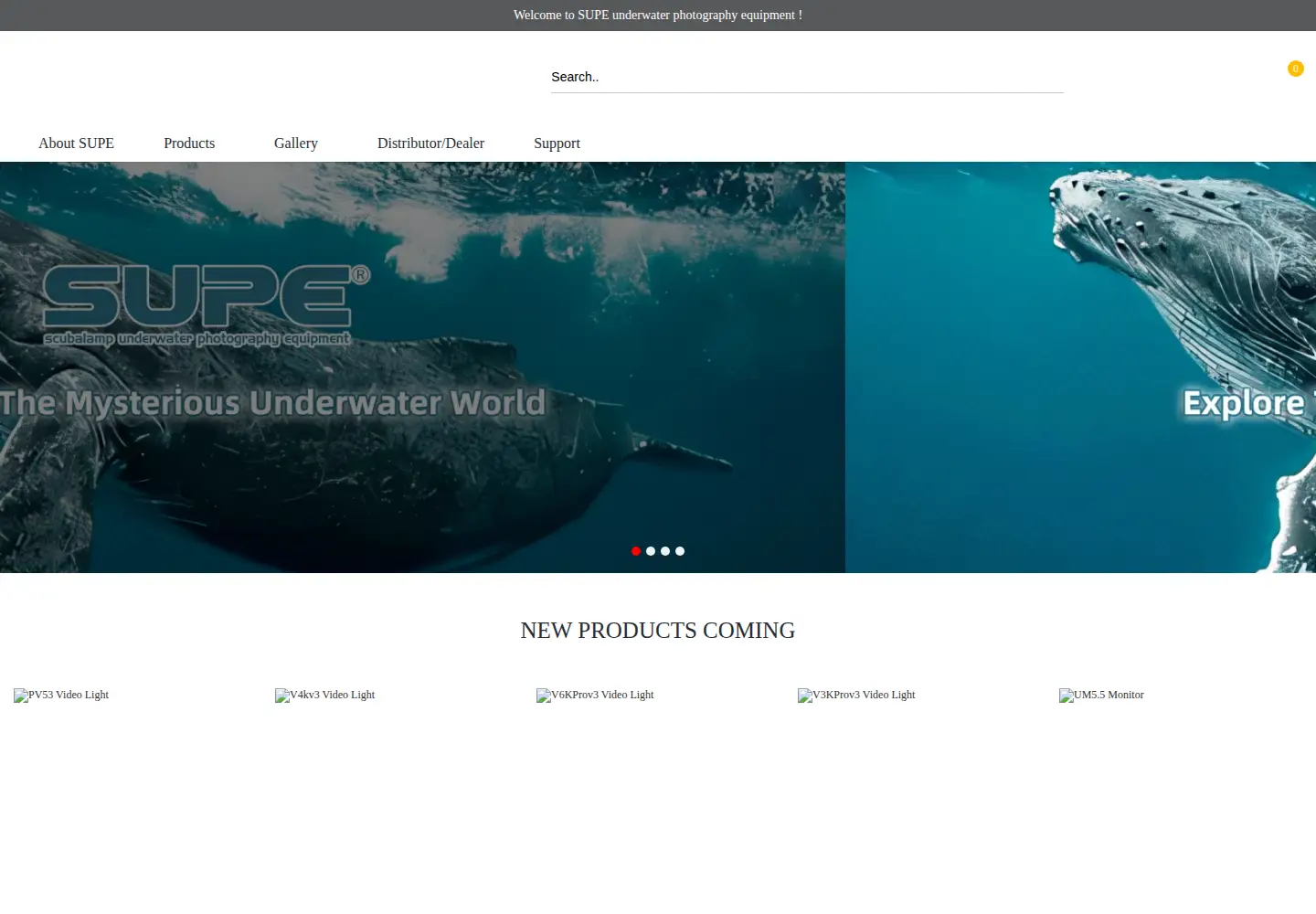 Screenshot of scubalamp.com