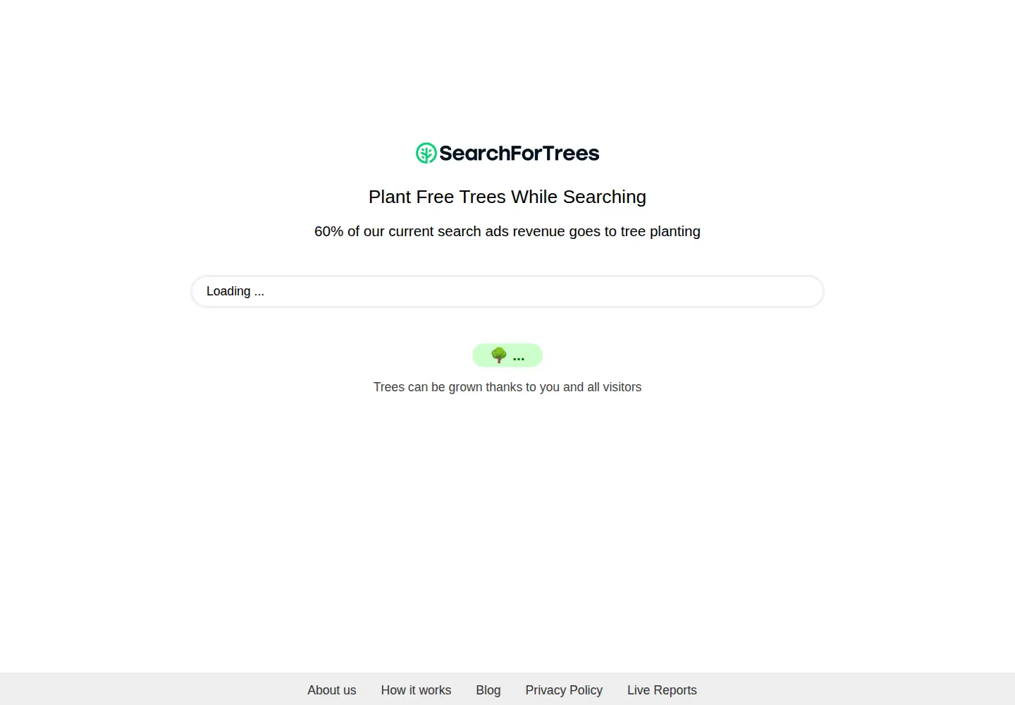 Screenshot of searchfortrees.com