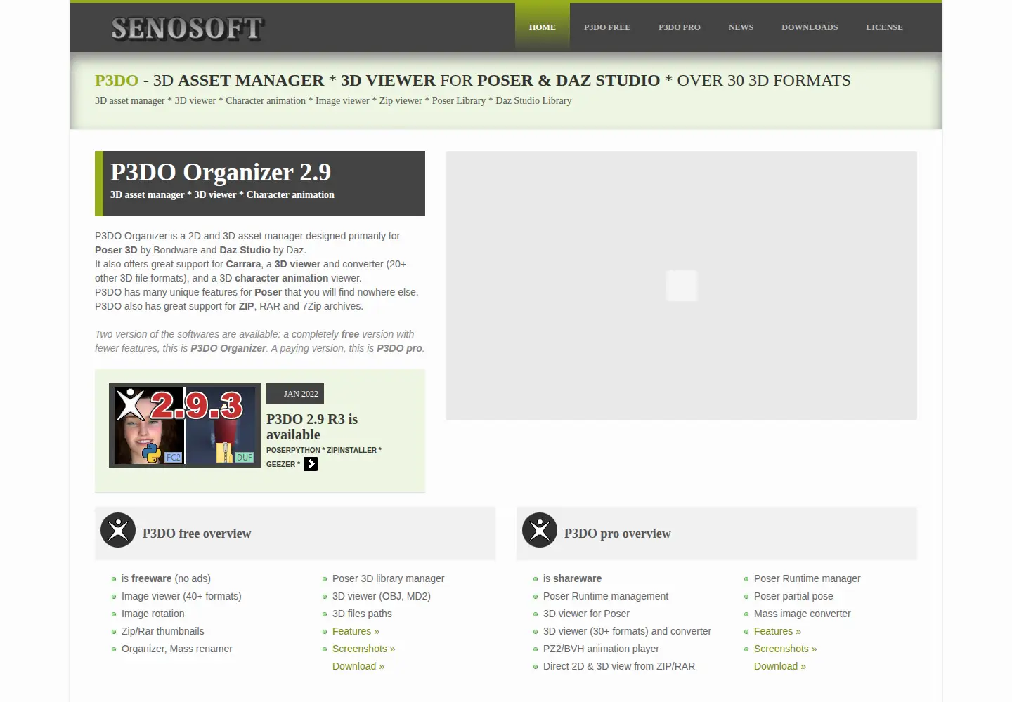 Captured homepage of senosoft.com in the current scan