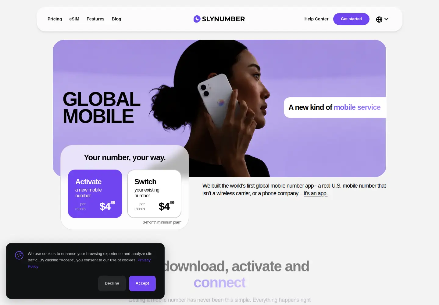 Screenshot of slynumber.com