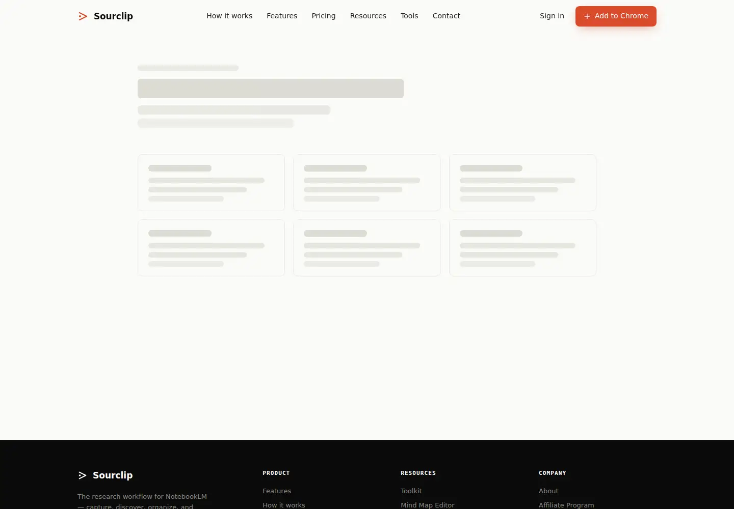 Screenshot of sourclip.com