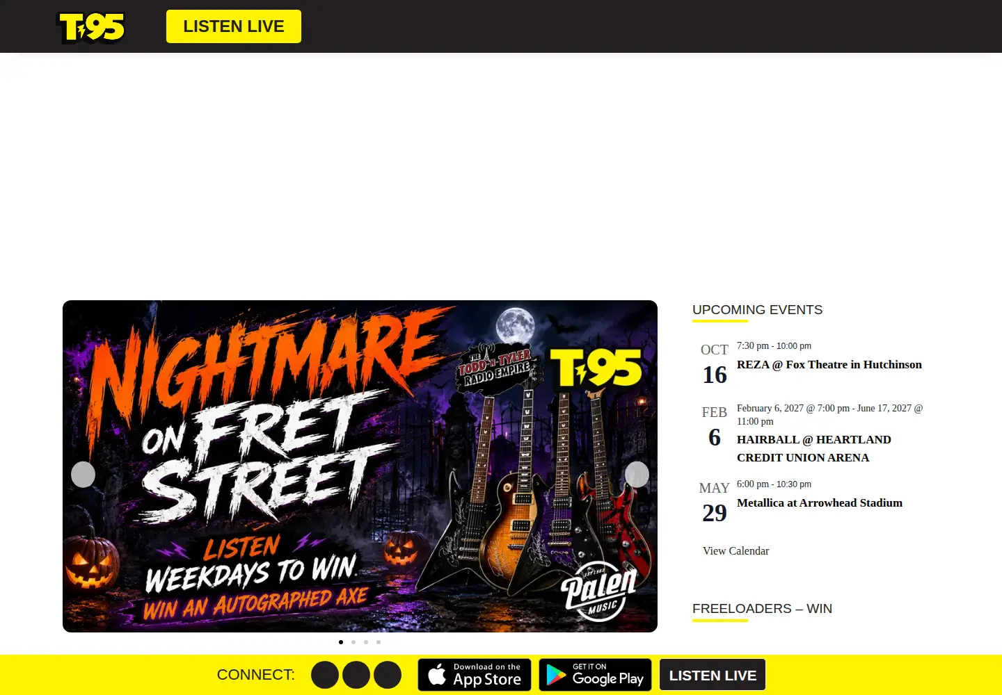 Captured homepage of t95.com in the current scan
