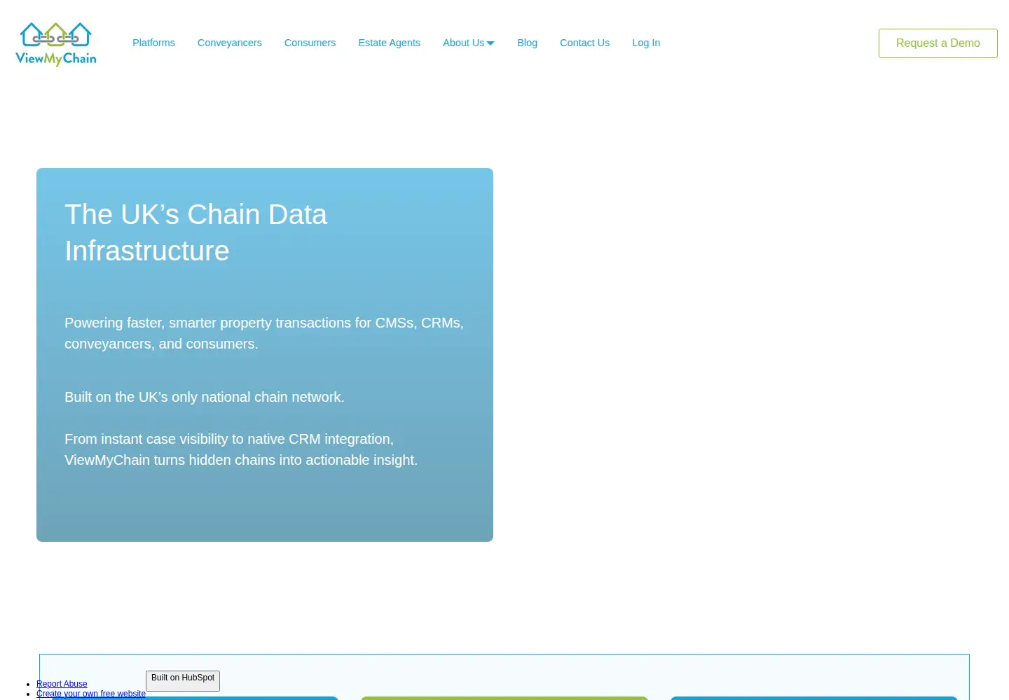 Screenshot of viewmychain.com
