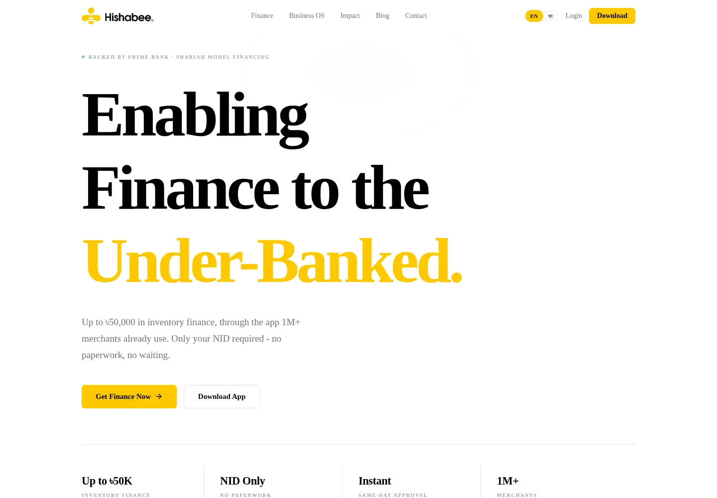 Screenshot of hishabee.io