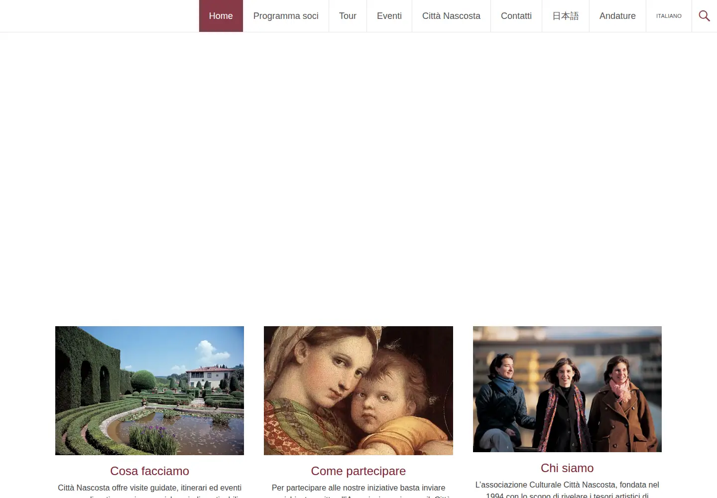 Screenshot of cittanascosta.it