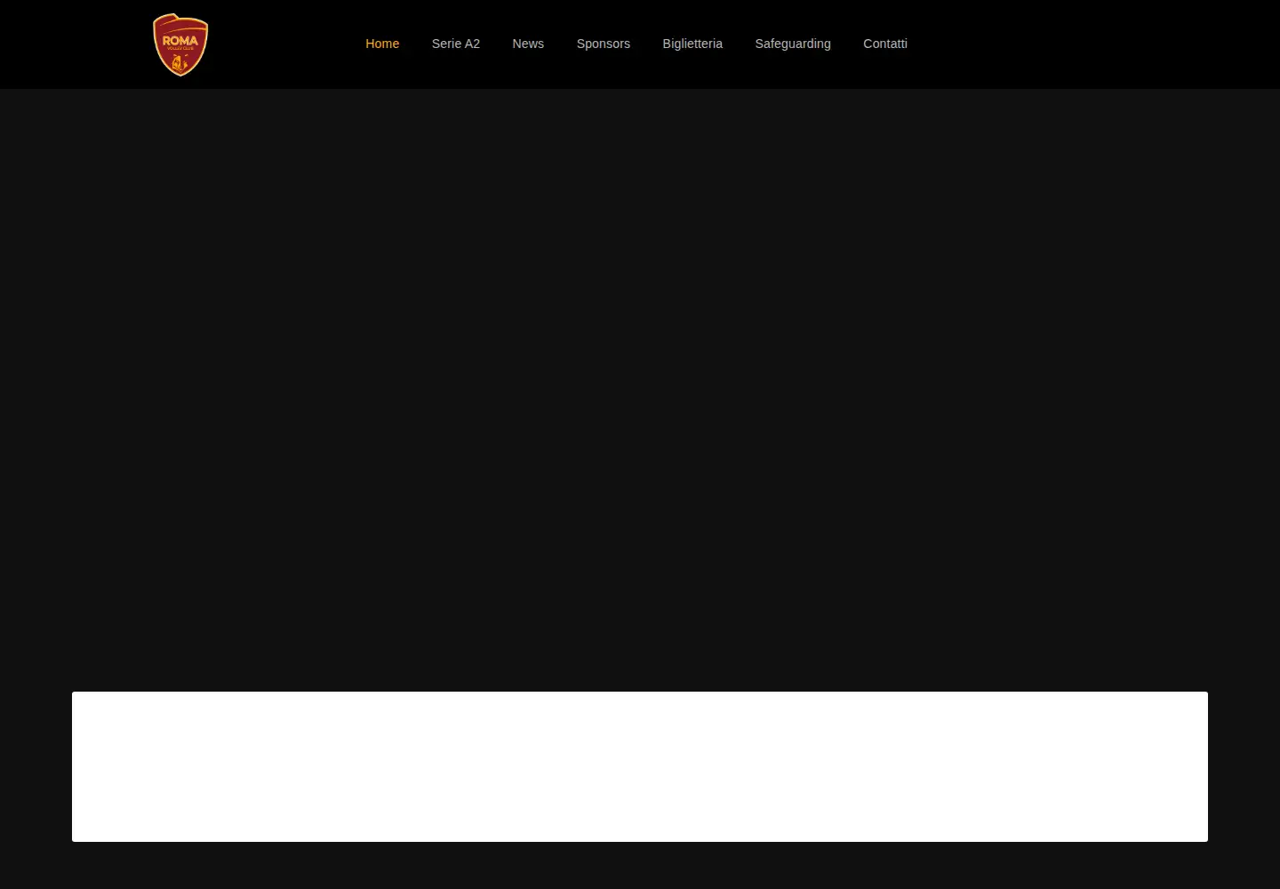 Captured homepage of romavolleyclub.it in the current scan