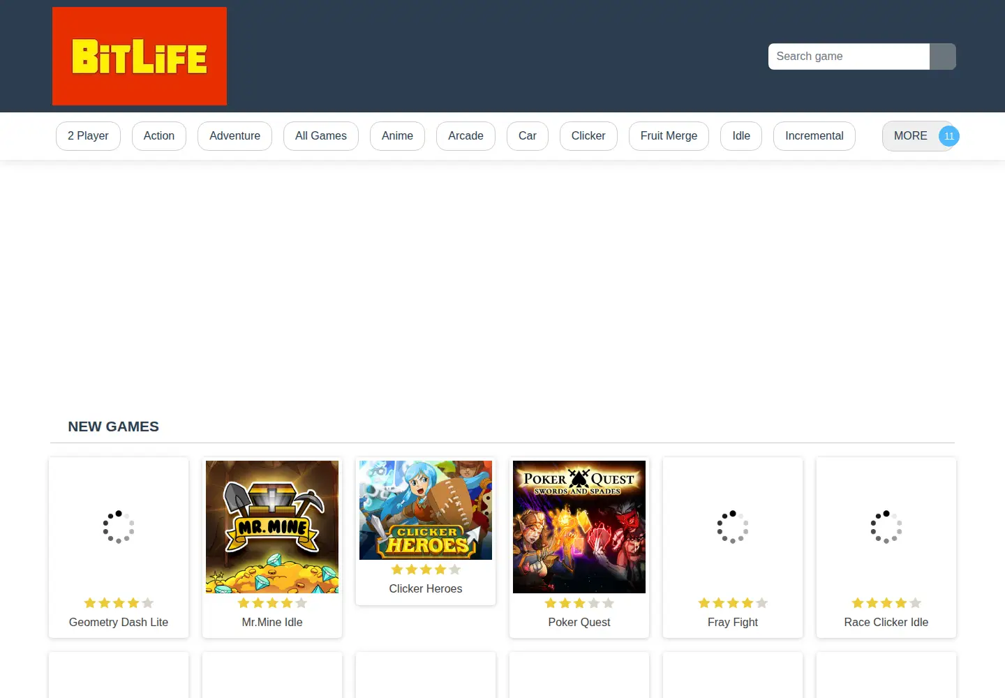 Captured homepage of bitlife.lol in the current scan