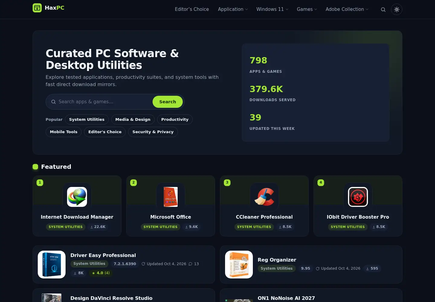 Captured homepage of haxpc.net in the current scan