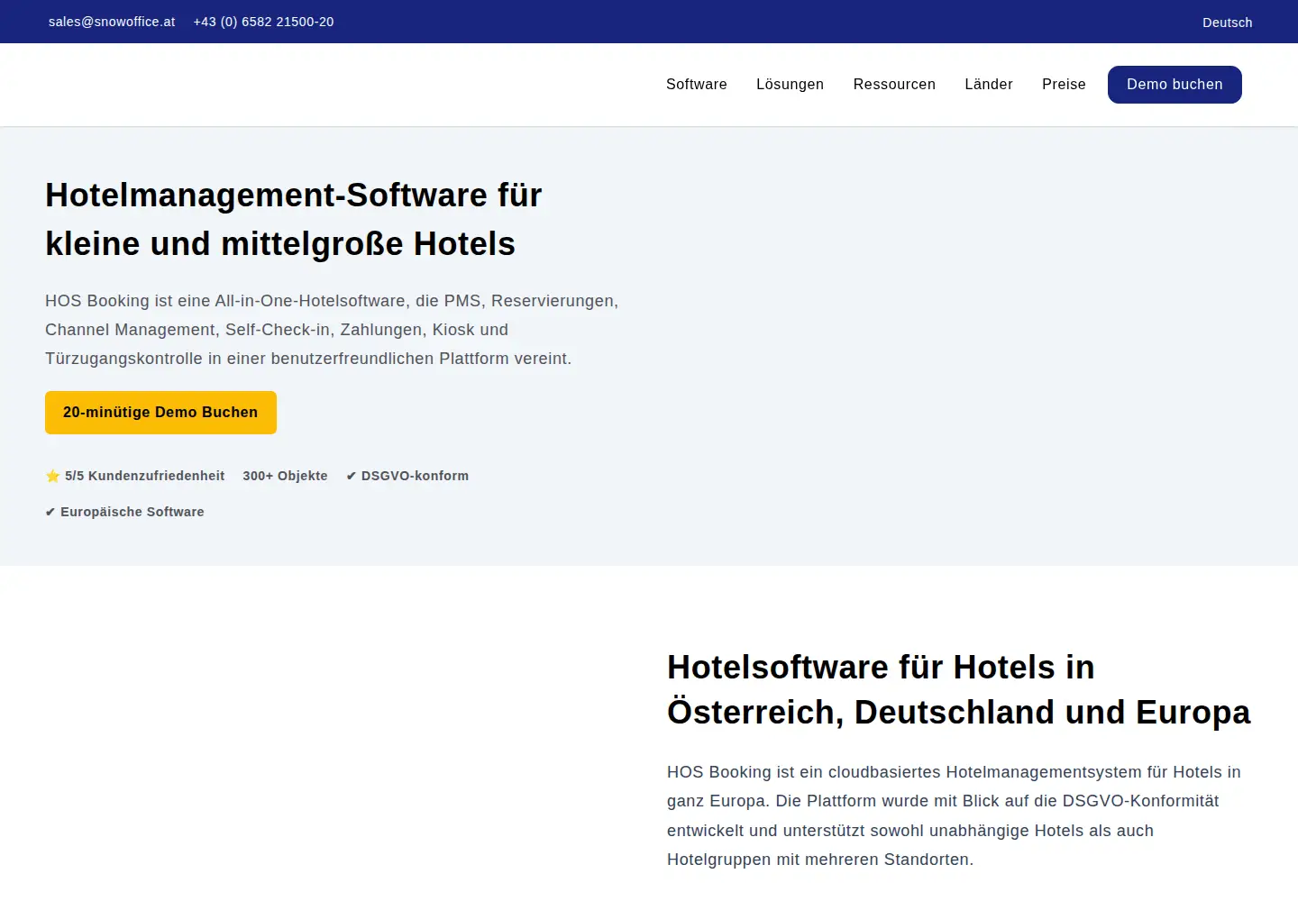 Screenshot of hosbooking.net