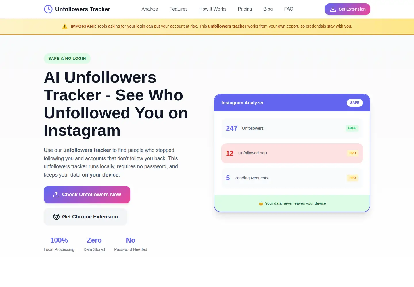 Screenshot of unfollows.net